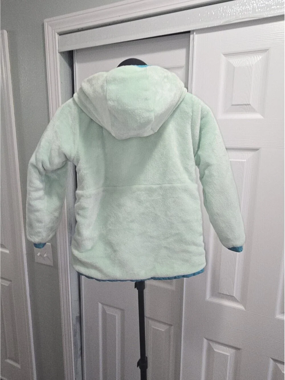 Columbia reversible jacket Kids Size Small Turquoise Aqua Hi-Pile Fleece Winter